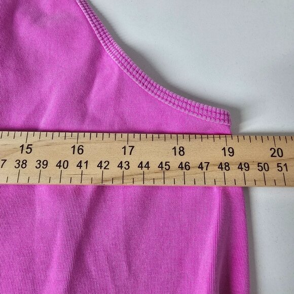 Free People Hot Shot Romper Pink With Pockets Cotton Stretch Blend Women L - Picture 10 of 12